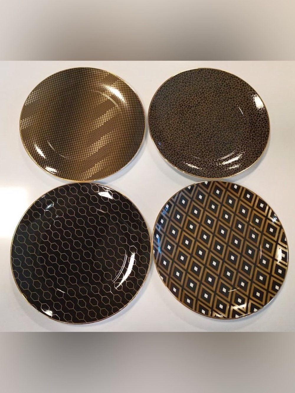 Wedgwood Arris Fine Bone China Accent Tea Plates (Set of 4), NEW